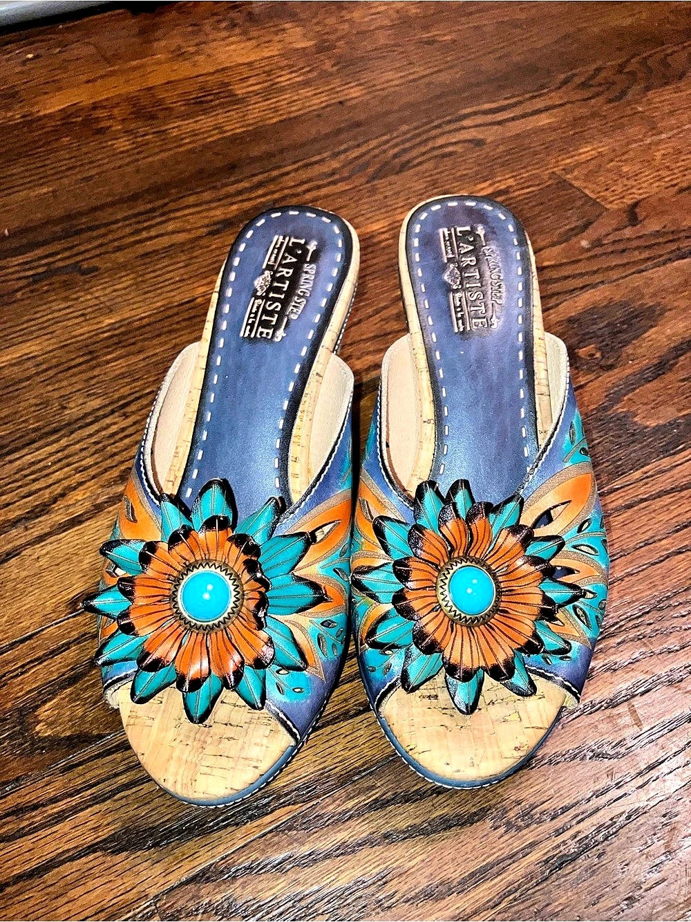 L'Artiste Bloom Slide Sandals by Spring Step Shoes